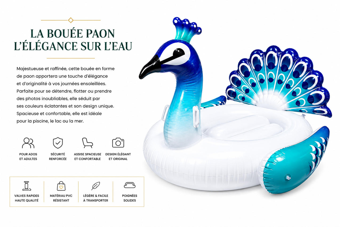 Le Paon Impérial Géant - Collection Élégance